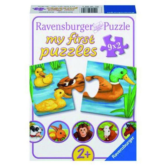 Ravensburger Puzzel 9X2 Stuks Lieve Dieren