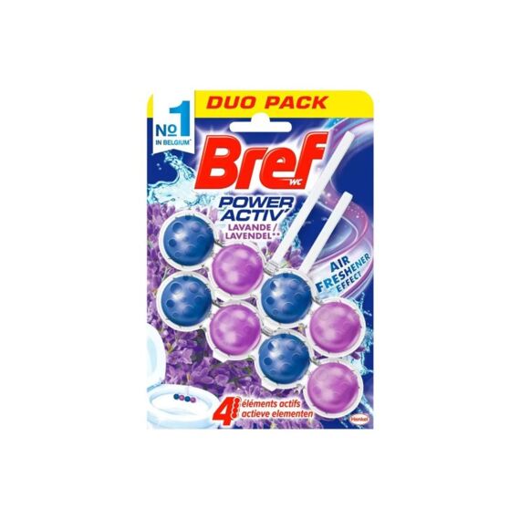 Bref Wc-Reiniger Blok Power Active Lavendel 2X50Gr