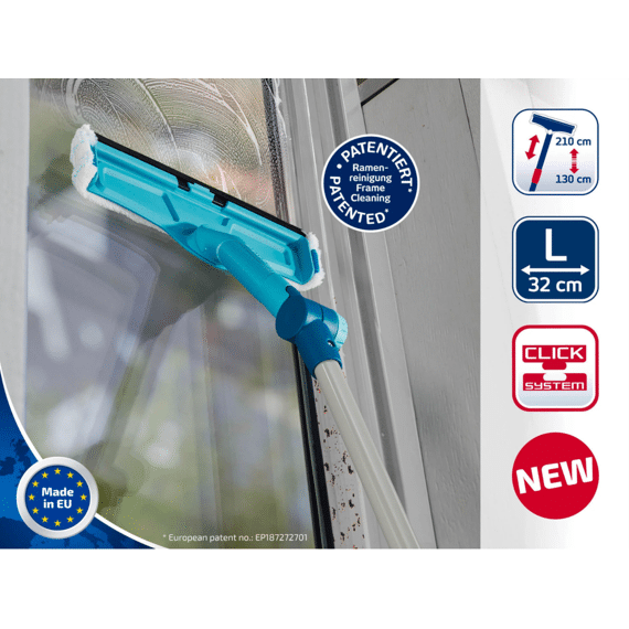 Leifheit Window & Frame Raamwisser 4in1 L + Telescoopsteel 120-200Cm