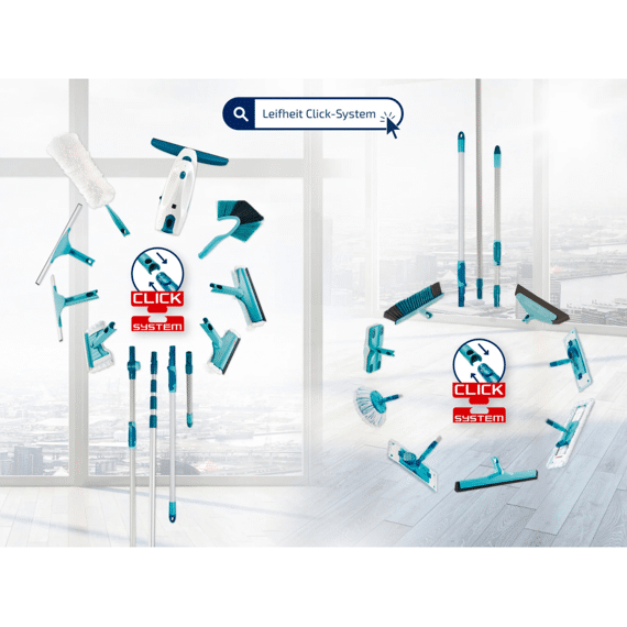 Leifheit Window & Frame Raamwisser 4in1 L + Telescoopsteel 120-200Cm