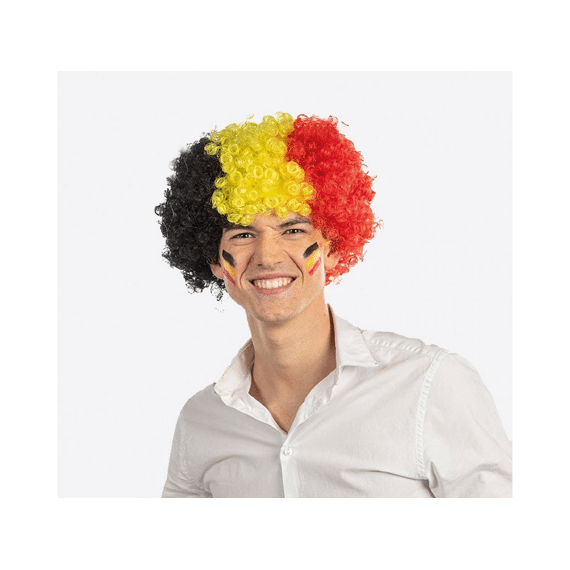 V Pruik Zwart Geel Rood Pl 48/1