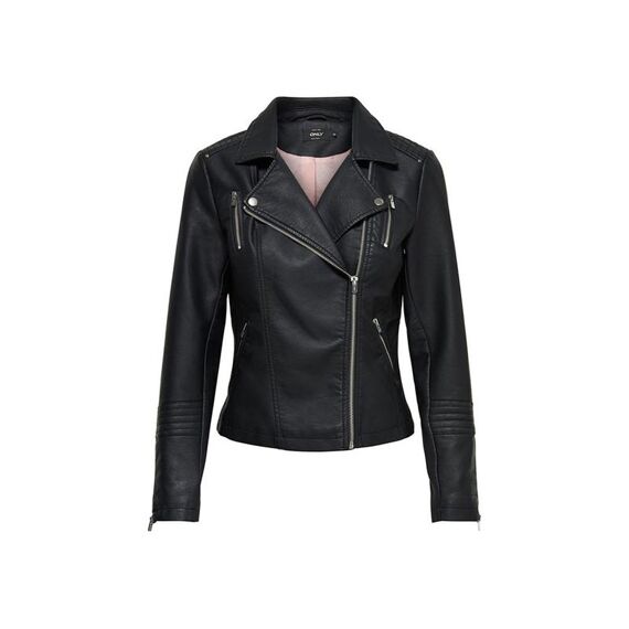 Only 1815 Onlgemma Faux Leather Biker Otw Noo Black