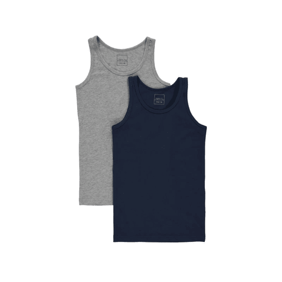 Name It Kids Noos Z19 Nkmtank Top 2P Grey Melange 122-128