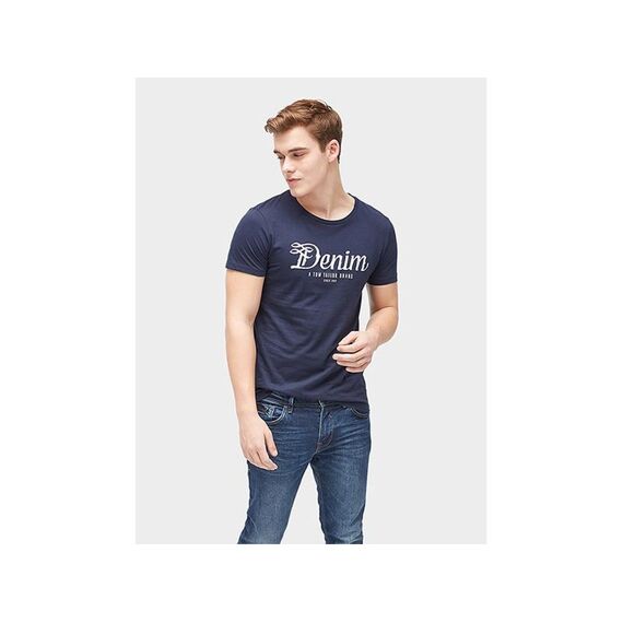 TOM TAILOR DENIM HEREN NOOS CREWNECK TEE WITH PRINT T-