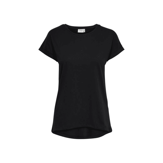 Jacqueline De Yong Noos Jdylouisa S/S Fold Up Top Jrs Black L