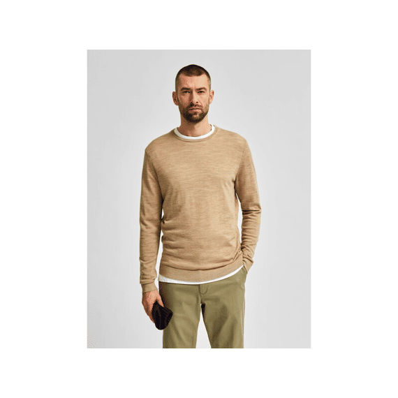 Selected Noos Slhtower New Merino Crew Neck B Noo