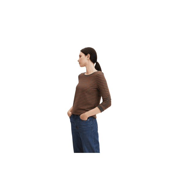 Tom Tailor Denim Dames Noos Striped Jacquard Sweat