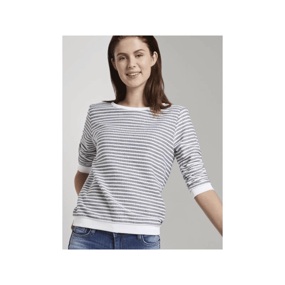 Tom Tailor Denim Dames Noos Striped Jacquard Sweat