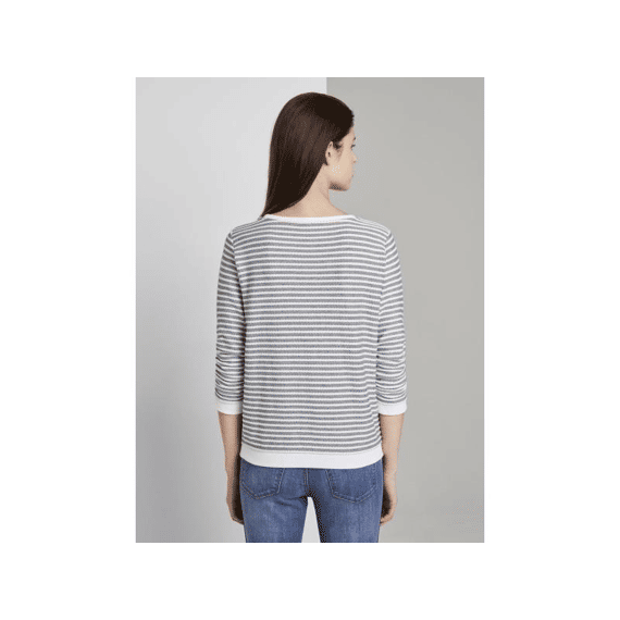 Tom Tailor Denim Dames Noos Striped Jacquard Sweat