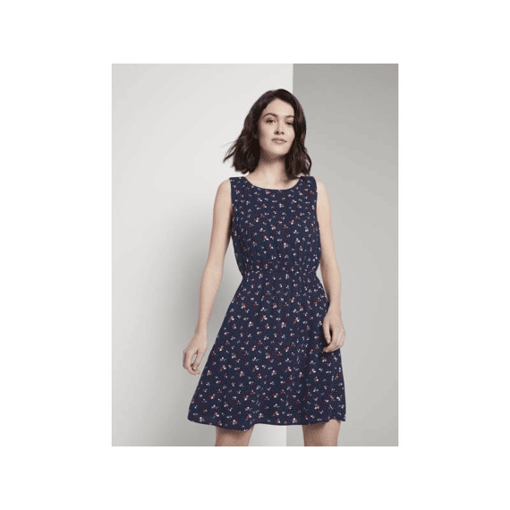 Tom Tailor Denim Dames Noos Printed Dress With Back Strap