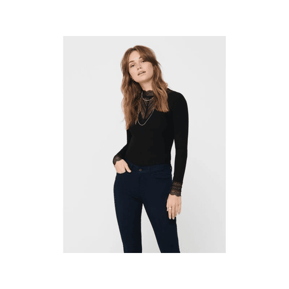 Only Noos Onltilde L/S High Neck Lace Top Jrs