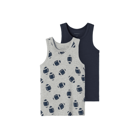 Name It Mini Noos Nmmtank Top 2p Grey Mel Rugby Noos