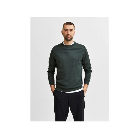 Selected Homme Black Noos Slhtown Merino Coolmax Knit Crew