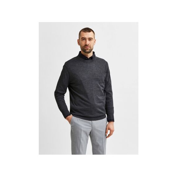 Selected Homme Black Noos Slhtown Merino Coolmax Knit Crew