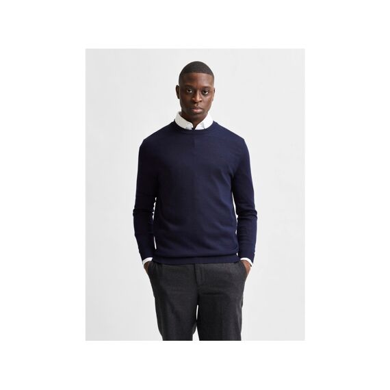 Selected Homme Black Noos Slhtown Merino Coolmax Knit Crew