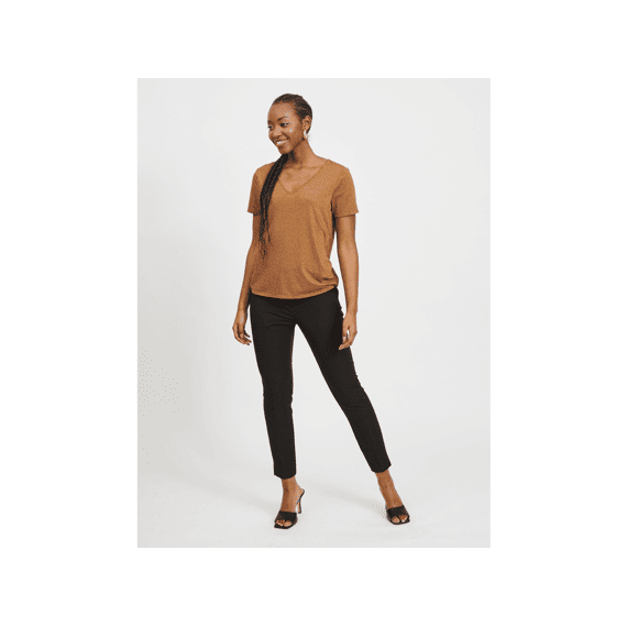 Vila Noos Viluxi V-Neck S/S Top - Noos