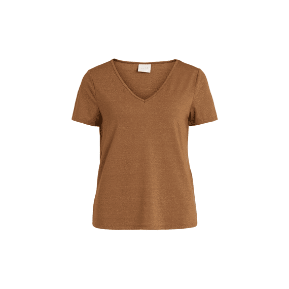 Vila Noos Viluxi V-Neck S/S Top - Noos
