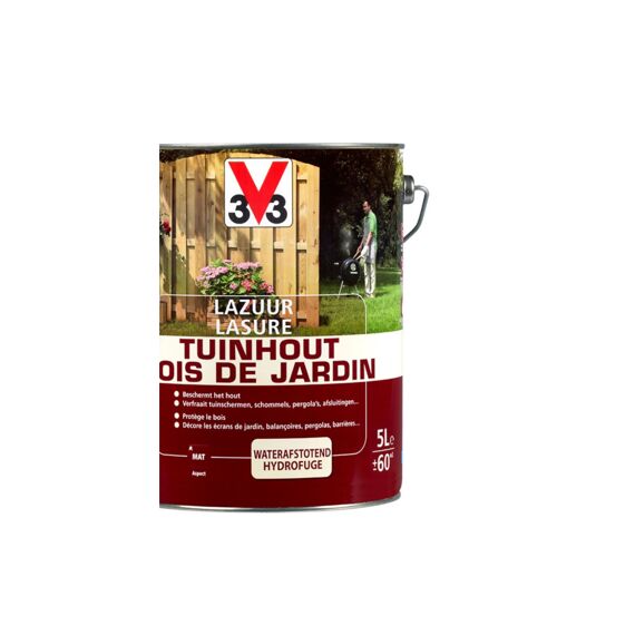 V33 Tuinhout Lazuur Schorsbruin 2.5l +20%