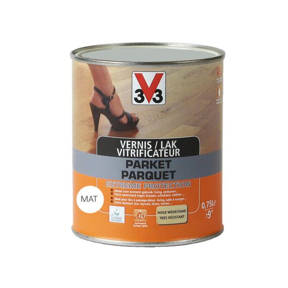 V33  Parketlak Extra Mat Kleurloos 0.75L