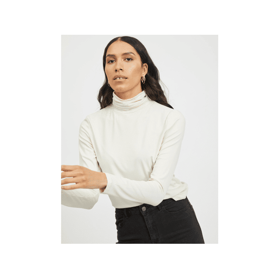 Vila Noos Visolitta Rib Rollneck L/S Top/Su - Noos