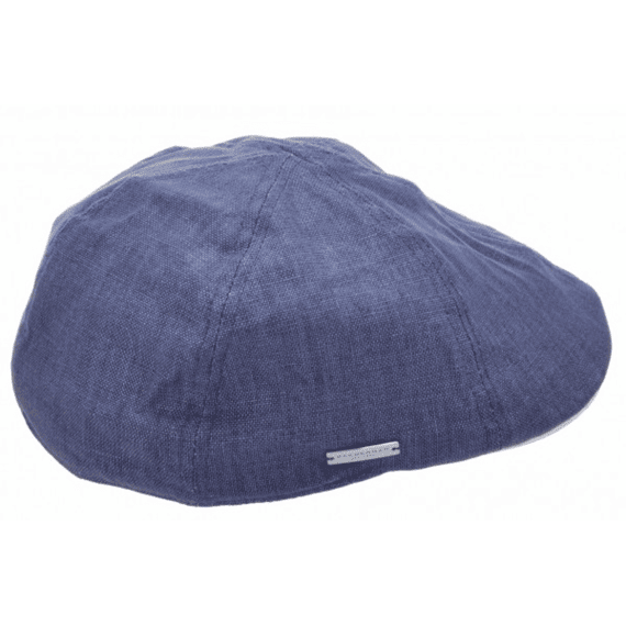 Seeberger Z22 Ivy Cap In Cotton Linen Mix Ink Blue M