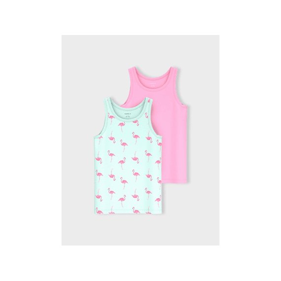 Name It Mini Noos Nmftank Top 2P Glacier Flamingo