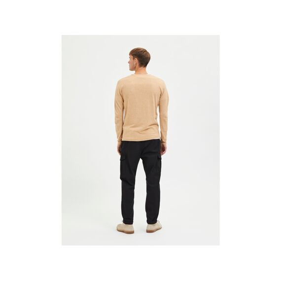 Selected Homme Black Noos Slhrome Ls Knit Crew Neck Noos