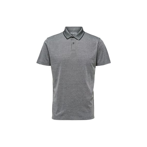 Selected Homme Black Noos Slhleroy Coolmax Ss Polo