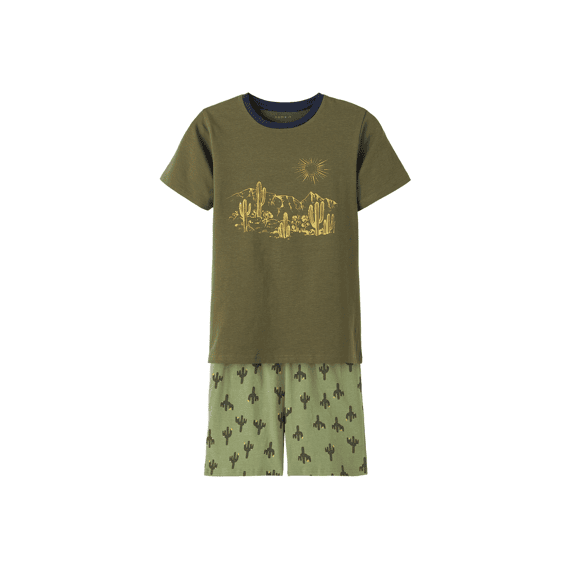 Name It Kids Noos Nkmnightset Ss Shorts Desert