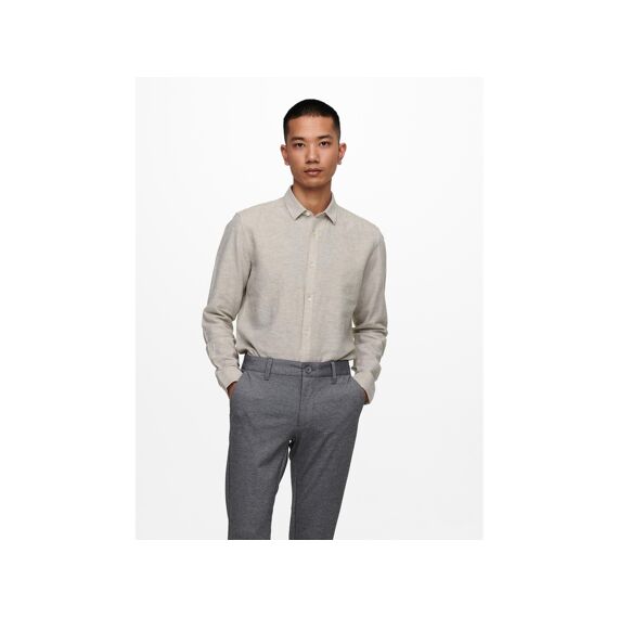 Only & Sons Noos Onscaiden Ls Solid Linen Shirt Noos