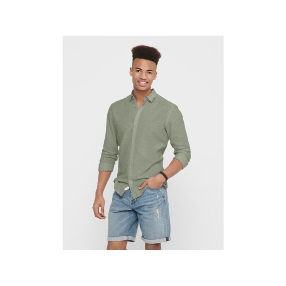 Only & Sons Noos Onscaiden Ls Solid Linen Shirt Noos