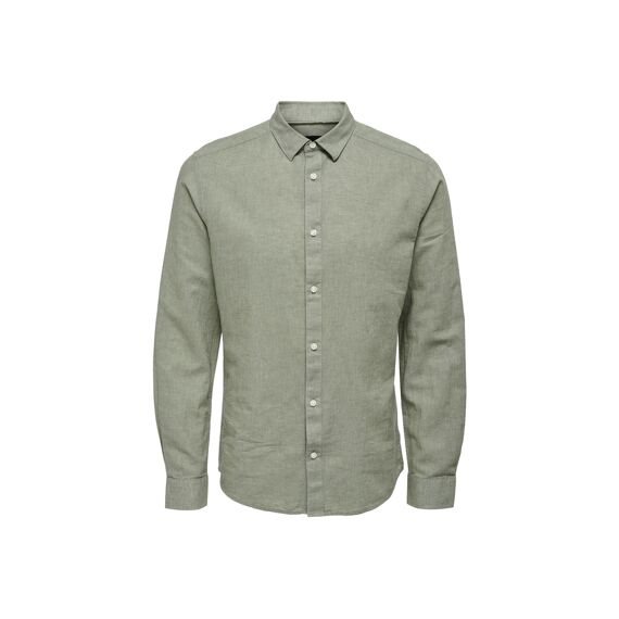 Only & Sons Noos Onscaiden Ls Solid Linen Shirt Noos