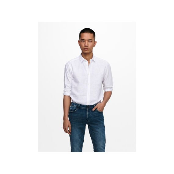 Only & Sons Noos Onscaiden Ls Solid Linen Shirt Noos