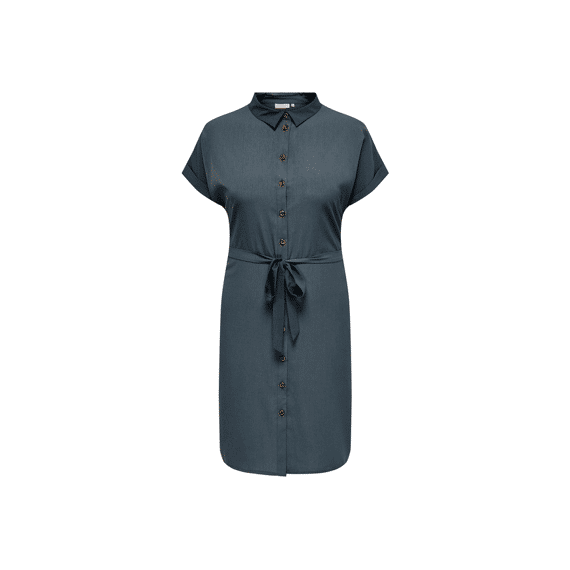 Only Carmakoma Noos Cardiega Ss Blk Shirt Dress Wvn Noo