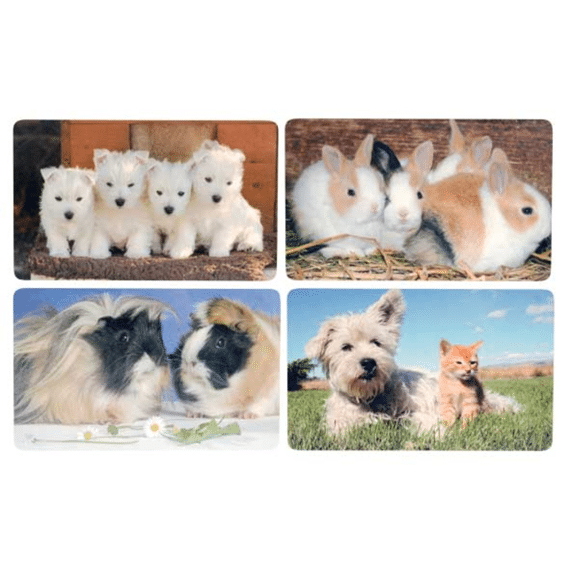 Snijplank Huisdier 23.5x14.5cm Kat/konijn/hamster/hond Assortiment Prijs Per Stuk