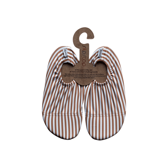 Slipstop Noos Waterschoentjes Cognac Stripe