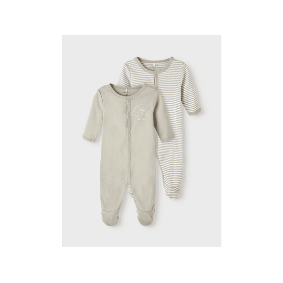 Name It New Born Noos Nbnnightsuit 2P W/F Y/D Core