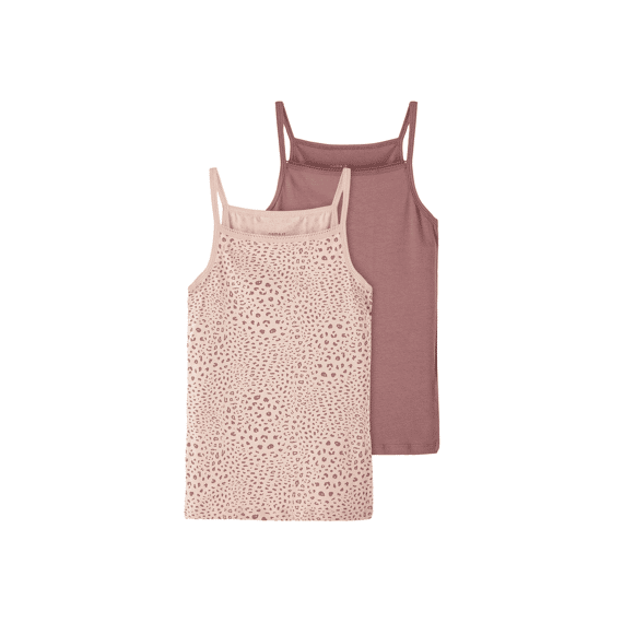 Name It Kids 2206 Nkfstrap Top 2P Rose Taupe Leo Noos