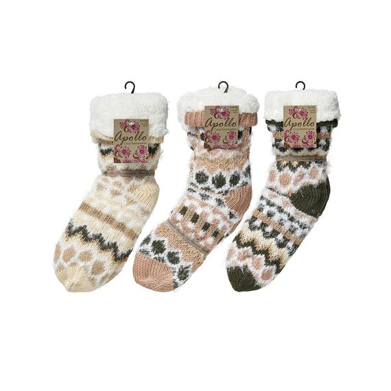 Apollo Noos Ladies Home Socks With Fur