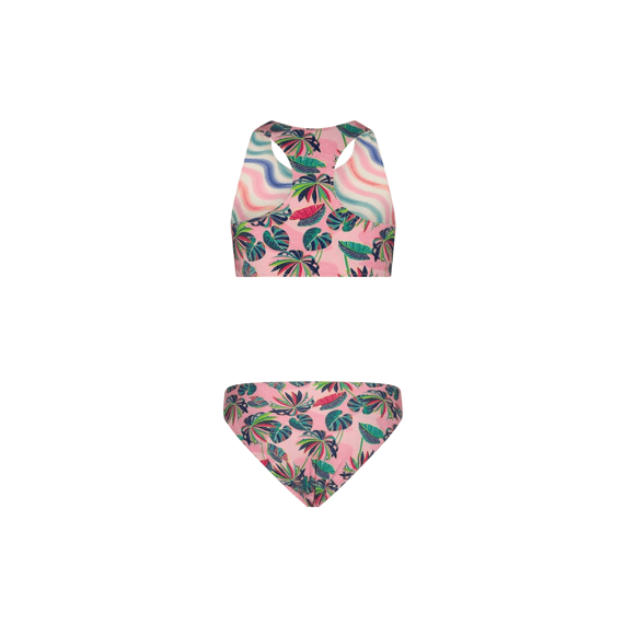 B Nosy Z23 Girls Sporty Reversible Bikini W/ Aop