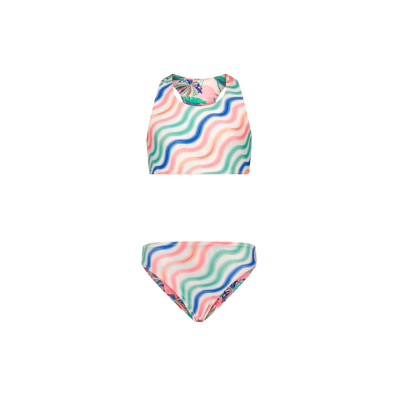 B Nosy Z23 Girls Sporty Reversible Bikini W/ Aop