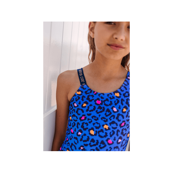 Just Beach Z23 Girls Aop Swimsuit And Branded Elastic Strap