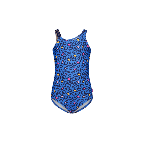 Just Beach Z23 Girls Aop Swimsuit And Branded Elastic Strap
