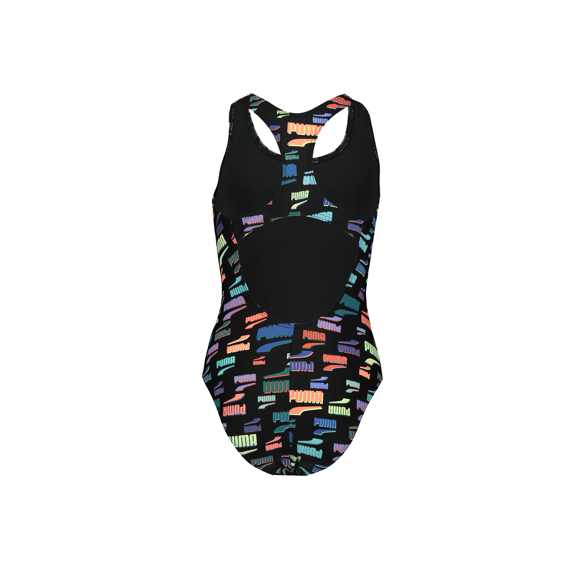 Puma Z23 Swim Girls Logo Print Racerback Swimsuit 1P
