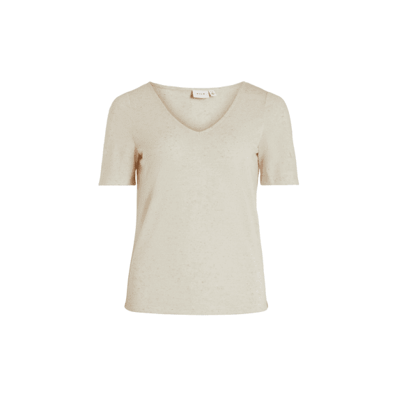Vila Noos Visina V-Neck S/S Top - Noos
