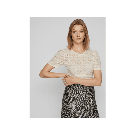Vila Noos Vichikka Puff O-Neck  S/S Top - Noo