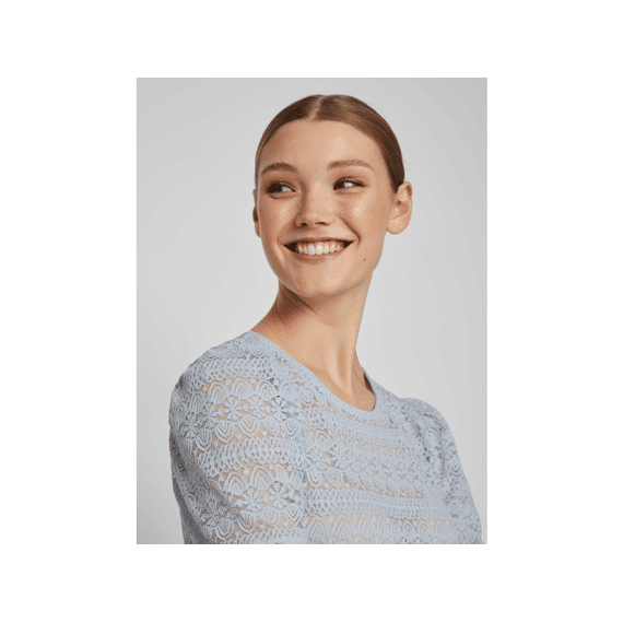Vila Noos Vichikka Puff O-Neck  S/S Top - Noo