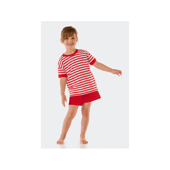 Schiesser Z23 Meisjes Pyjama Kort Strepen Hart