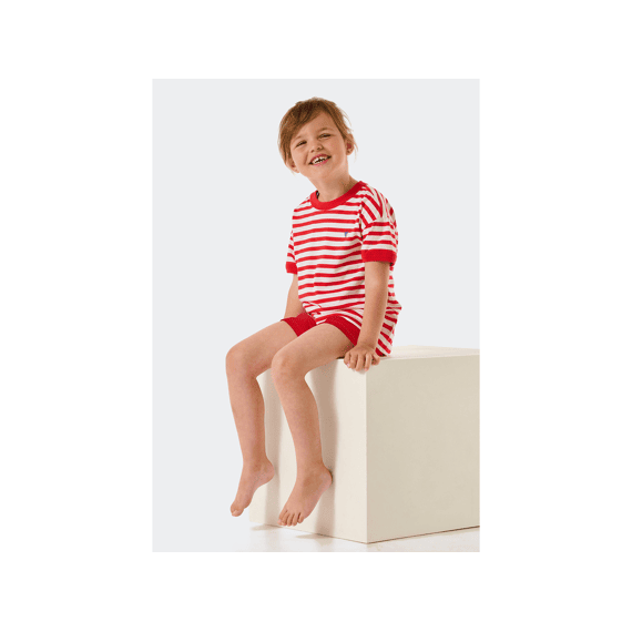 Schiesser Z23 Meisjes Pyjama Kort Strepen Hart