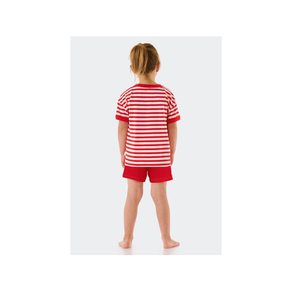 Schiesser Z23 Meisjes Pyjama Kort Strepen Hart